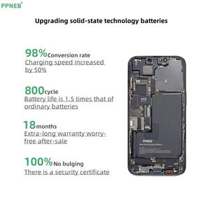แบตเตอรี่โซลิดสเตทเทคโนโลยีใหม่สำหรับ <span class=keywords><strong>iPhone</strong></span> 5 <span class=keywords><strong>6S</strong></span> 7 8 PLUS x XR XS 11 12 13 MINI 14 15 PRO MAX แบตเตอรี่สำหรับ <span class=keywords><strong>iPhone</strong></span> - Product Image 2