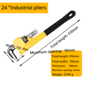 Nhà Máy Bán buôn spanners bán như bánh nóng màu vàng đen 8 inch, 24 "Ống cờ lê - Product Image 6