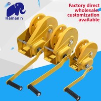 Treuil manuel bidirectionnel autobloquant de type frein pour véhicule, treuil de traction, petite grue, câble en acier jaune 7m/30m, usage domestique