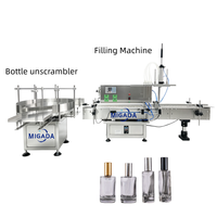 Ligne de production automatique de remplissage et de bouchage pour bouteilles rondes de whisky, de liqueur, de savon liquide, avec désaggrégateur de bouteilles