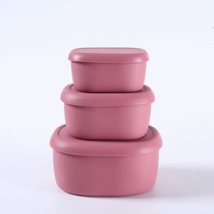Silicone Food Storage <b>Container</b>, Infant and Toddler Food <b>Container</b>, square Lunch Box, Food Grade, Microwave Safe and Airtight. - Product Image 3