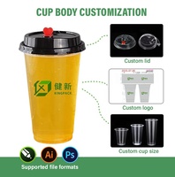 Gobelets en plastique PP transparent de haute qualité, personnalisables avec impression sérigraphique et UV, diamètres 95 mm/90 mm, vente en gros pour café et thé