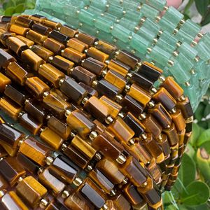 Cuentas hexagonales <span class=keywords><strong>de</strong></span> ojo <span class=keywords><strong>de</strong></span> tigre natural <span class=keywords><strong>de</strong></span> 6*9 mm, cristal <span class=keywords><strong>de</strong></span> ágata, aventurina verde, tubo <span class=keywords><strong>de</strong></span> cuentas para pulsera DIY, piedra semipreciosa - Product Image 3