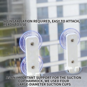 Plastic Solid Foldable Cat Hammock with Window Suction Wall-mounted Hanging <b>Bed</b> & Climbing Rack - Product Image 4