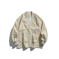 Veste bomber en nylon sur mesure avec logo brodé sur le devant, veste kimono oversize pour homme