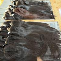 Rambut Vietnam Mentah Double Drawn Lurus, Wig Tanpa Lem dengan Lace Front, Wig Rambut Asli Vietnam Mewah untuk Wanita Kulit Hitam