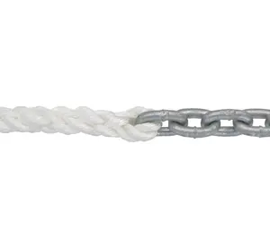 Anchor line 3-strand twisted rope made of 100% HT polyester with stainless steel chain for Mooring