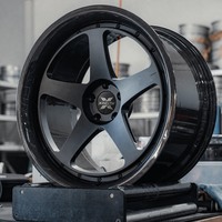 Jantes forgées XINGTU en fibre de carbone, finition or, 5 branches, pour Ford GT 5x114.3, Porsche 911 5x130, BMW M3 M4 5x120