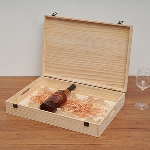 Caja de Madera para Vino, 6 Botellas, Forma de Libro, Hecha a Mano, Color Madera Natural, Rectangular, para Regalo o Almacenamiento - Product Image 3