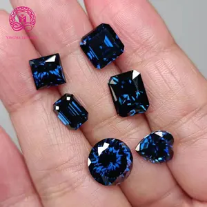 Vente en gros de pierres de moissanite, certifié gra, testeur de diamant, différentes tailles, VVS, original, bleu saphir, moissanite, diamant en vrac