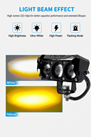 Kit d'éclairage stroboscopique bicolore modifié 12V avec faisceaux hauts et bas pour voitures, état neuf