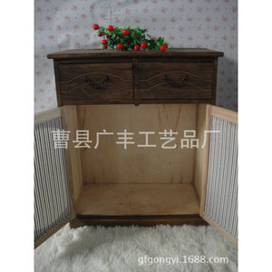 Wooden <b>Shoe</b> Cabinet 2 Drawer 2 Door Country Style <b>Storage</b> <b>Shoe</b> <b>Rack</b> - Product Image 4