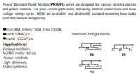 90A Puissance Thyristor Diode Module PK90