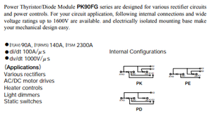 90A โมดูลไทริสเตอร์ไดโอดพลังงาน PK90 - Product Image 6