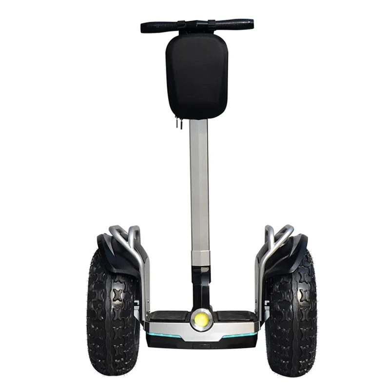 Carro de rueda grande todoterreno con barra de manillar, patinete eléctrico de equilibrio automático de 2 ruedas con función de aplicación móvil