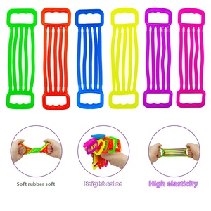 Jincan TPR - Juguete de Tensión de Brazo con Cuerda Multicolor para Aliviar el Estrés, Entrenamiento de Fuerza de Brazo y Estiramiento para Niños - Product Image 2