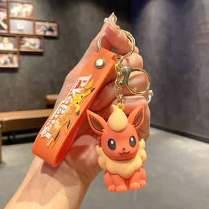 Nuevo Llavero <span class=keywords><strong>de</strong></span> Pokémon con Diseño <span class=keywords><strong>de</strong></span> Eevee y Pikachu, Regalo Creativo para Parejas, Colgante Lindo para Coche o Bolso - Product Image 6