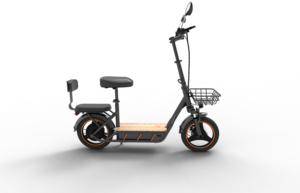 Patinete Eléctrico Plegable C1 Pro, 100 KM de Autonomía, Cesta de Carga, Asiento para Pasajero, Frenos de Disco Dobles, Pedal de Madera, Ideal para Desplazamientos, Pedidos B2B - Product Image 6