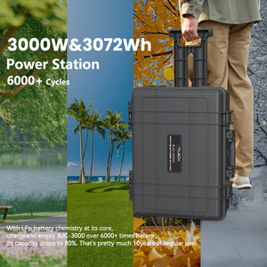 Station <span class=keywords><strong>d</strong></span>'alimentation portable 3KW au <span class=keywords><strong>prix</strong></span> <span class=keywords><strong>d</strong></span>'usine, <span class=keywords><strong>batterie</strong></span> LiFePO4 et générateur solaire mobile 3072Wh 110V 220V pour usage domestique <span class=keywords><strong>d</strong></span>'urgence - Product Image 1