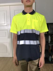 Chemises polo à manches courtes avec logo personnalisé pour hommes, Vêtements de travail de sécurité de longueur régulière pour hôtels, uniformes de réception d'été - Product Image 4