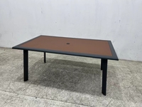 Ensemble de table et de chaises de salle à manger d'extérieur en aluminium moderne, imperméable, 4 places, pour jardin, restaurant, pique-nique