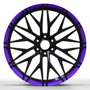 Factory Direct purple Set Black 19 20 21 Forged Alloy Rims Modified Car Alloy Rims PCD 6*130 Cadillac CT6 Heshi Automobile