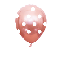 Ballons d'impression personnalisés de 12 pouces ballons en latex imprimés à pois ballons à pois chromés pour la décoration de fête d'anniversaire