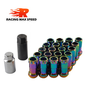 Tuercas de Rueda de Acero Neo Cromado R40 Estilo Racing con Bloqueo Antirrobo para Honda Toyota Mitsubishi Hyundai Mazda Kia Subaru Suzuki - Product Image 6