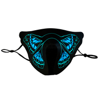 Masque LED lumineux à prix bas, design égaliseur EL, pour fête de Noël, effets horreur et clignotants, pour une soirée amusante