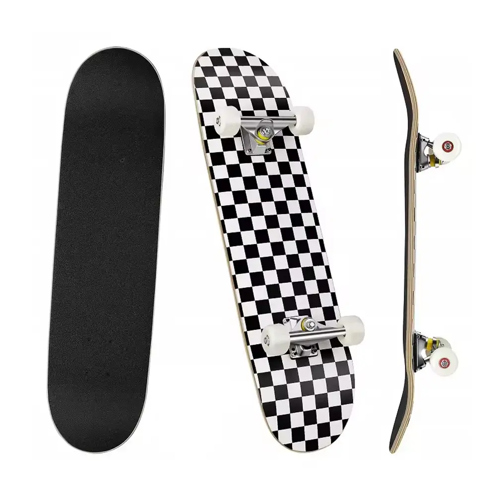 Grosir 7 lapisan dalam cekung kustom kayu Maple kosong pemula papan seluncur Skateboard dek skateboard lengkap