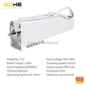 Moteur de rideau <span class=keywords><strong>Dooya</strong></span> T12 à couple nominal 1.2NM Moteur de rideau WIFI Zigbee Tuya Produit intelligent Système de rail de rideau électrique - Product Image 2