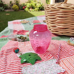 500ml thân thiện với Môi Dễ Thương dâu tây thiết kế cắm trại bên trà sữ<span class=keywords><strong>a</strong></span> sippy <span class=keywords><strong>cup</strong></span> với cho rơm Nắp - Product Image 3