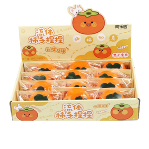 Juguete Sensorial Antiestrés con Diseño de Caqui de 6.5cm, Juguete Blandito para Niños, Juguete Novedoso para Niños y Niñas de 5 a 7 Años - Product Image 1