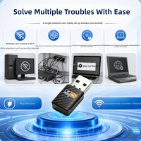 Nouvelle arrivée Carte réseau sans fil double bande 600M 600 Mbps Adaptateur WiFi USB Realtek RTL8811 pour PC portable