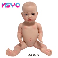 Boneka Bayi Reborn Vinyl MSYO 45cm Buatan Tangan Interaktif Suara Menangis dan Tertawa Hadiah Selamat Datang