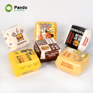 Takeaway Compostable Paper Fast Food Containers Mini Custom Take Out Food <strong>Boxes</strong> Paper <strong>Burger</strong> and Fries <strong>Burger</strong> Packaging <strong>Boxes</strong> - Product Image 1