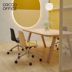 Chaises de travail pivotantes de bureau de conférence Salle de réunion personnalisées de luxe entièrement rembourrées ergonomiques pour visiteurs - Product Image 3