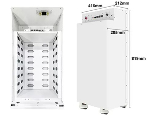 Caja Metálica para Batería Lifepo4 de 280Ah y 51.2V con Ruedas, Carcasa Vertical para Montaje en Pie, BMS, LCD/WiFi/IP54 - Product Image 4