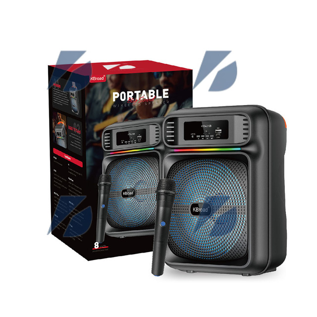 GTS Wireless Portable Outdoor Dj Party BT Multifunction Trolley Speaker with TWS&FM&USB 8 Inch KTS-2168 Factory Price