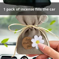 Sachet parfumé pour voiture en lin écologique, désodorisant longue durée, pochette d'aromathérapie naturelle pour la maison et le bureau