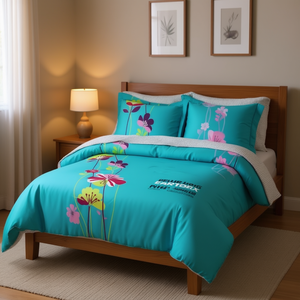 Ensemble de literie Brix King Size 10 pièces, imprimé floral, coton et polyester, usage domestique, toutes saisons, style décontracté - Product Image 2