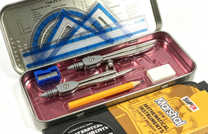 Professional 9PCS Super Marshal Metal School Geometry Math <b>Drawing</b> Set Compass for School & <b>Office</b> Use - Product Image 3
