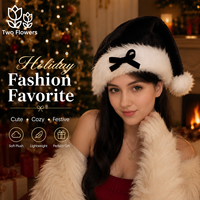 Chapeau long en fausse fourrure de coton pour femme Two Flower, coupe-vent d'hiver avec fermeture éclair, patchwork, pour l'extérieur