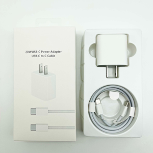 อะแดปเตอร์แปลงไฟ 20W Type C สำหรับ iPhone 17 16 15 14 ปลั๊ก US EU UK สายชาร์จ Type C to Type C ที่ชาร์จ iPhone - Product Image 1