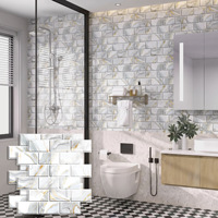 Autocollants muraux 3D en faux époxy en gros, prix d'usine, carreaux de mosaïque autocollants imperméables pour la décoration de projets commerciaux