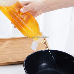 300ml/500ml Square PET <strong>Plastic</strong> <strong>Squeeze</strong> <strong>Bottle</strong> with Screw Cap Food Storage Container Oil Sprayer for Salad Cooking Juice Storage - Product Image 4