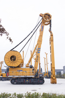 Foreuse rotative robuste à moteur diesel avec profondeur de forage maximale de 105 m, composants de boîte de vitesses et de moteur pour fosses de fondations profondes