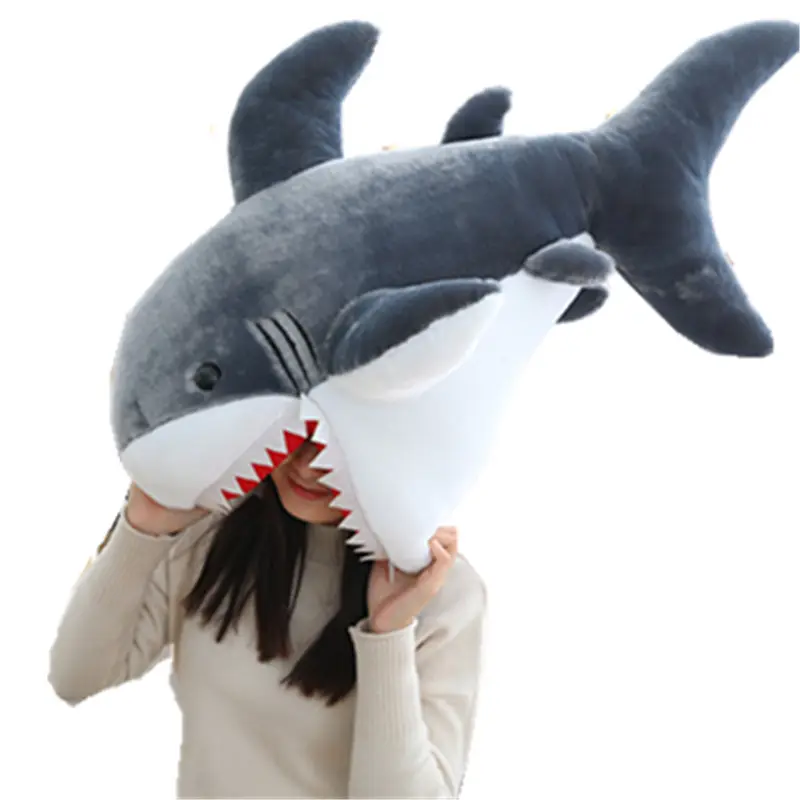 90cm 박제 동물 상어 베개 바다 동물 플러시 장난감 상어