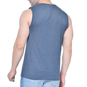 Débardeur de sport pour homme OEM, vêtement de fitness, course à pied, entraînement, musculation, sous-vêtement, t-shirt en coton et polyester, séchage rapide - Product Image 2