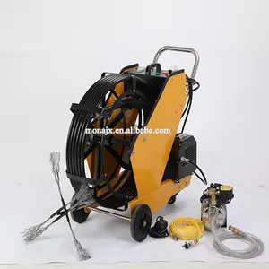 Rotary shaft 80-800mm nylon brush air conditioner duct cleaning machine | Efficient kitchen fume pipe cleaning machine